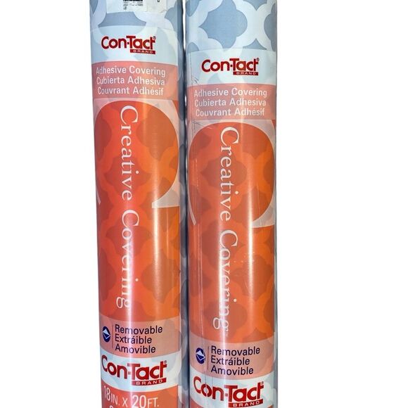 Con-Tact NWT Creative Covering Adhesive & Removable 18" x 20' 2 Rolls - Picture 2 of 6